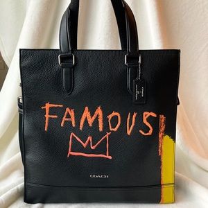Coach X Jean-Michel Basquiat Famous Graham Tote with crossbody strap